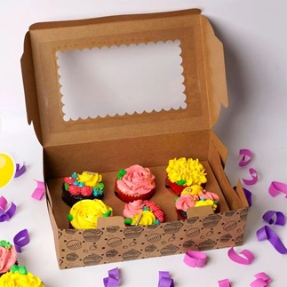  	6-Cupcake Boxes:	 